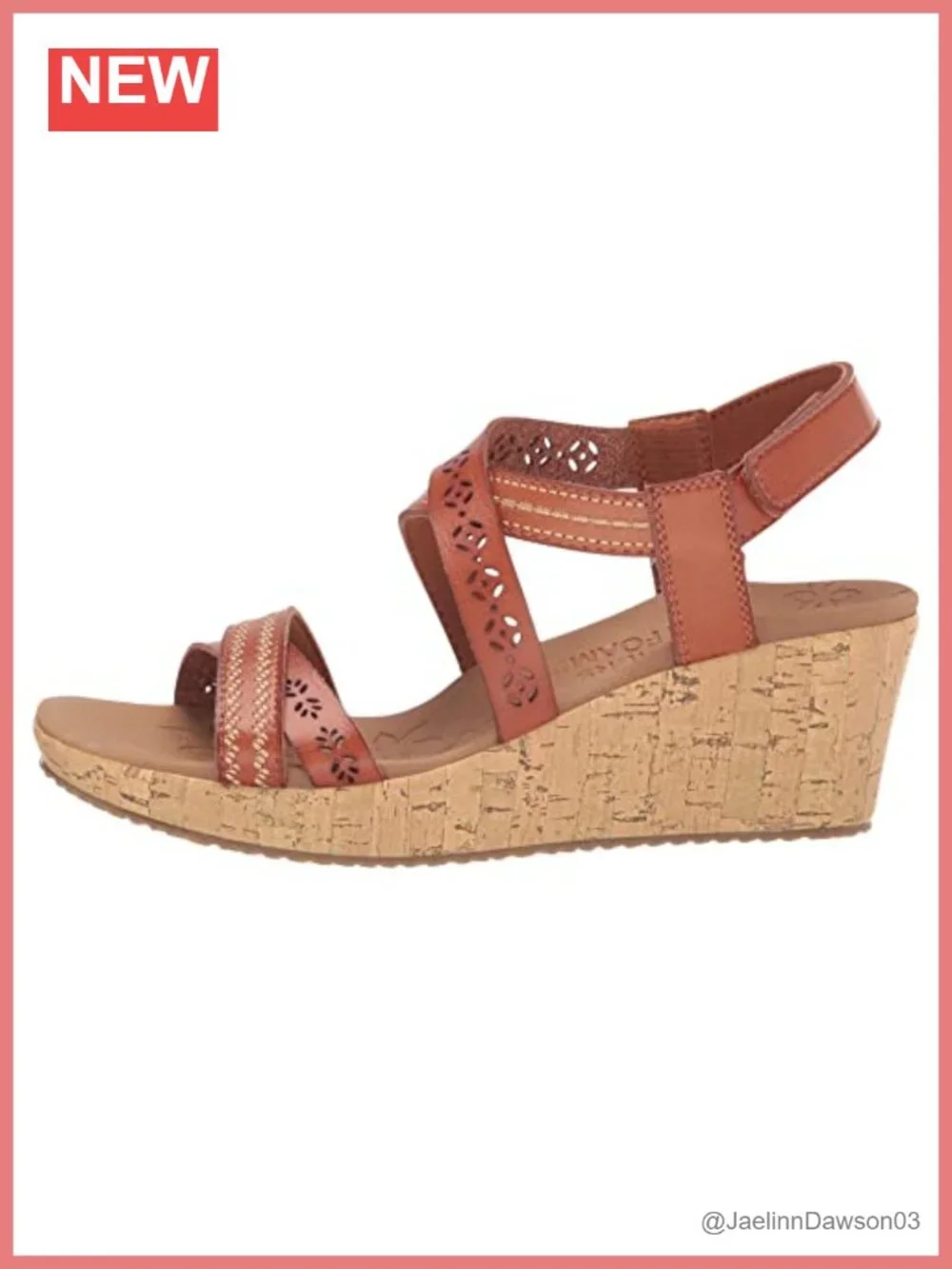 Skechers Women's Beverlee Delicate Glow Wedge Sandal Faux Leather